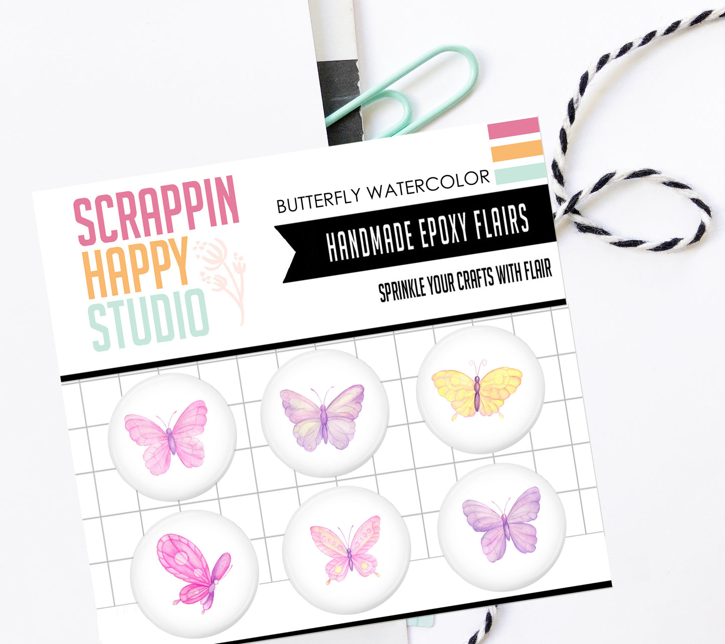 Butterfly Watercolor Collection Epoxy Flair