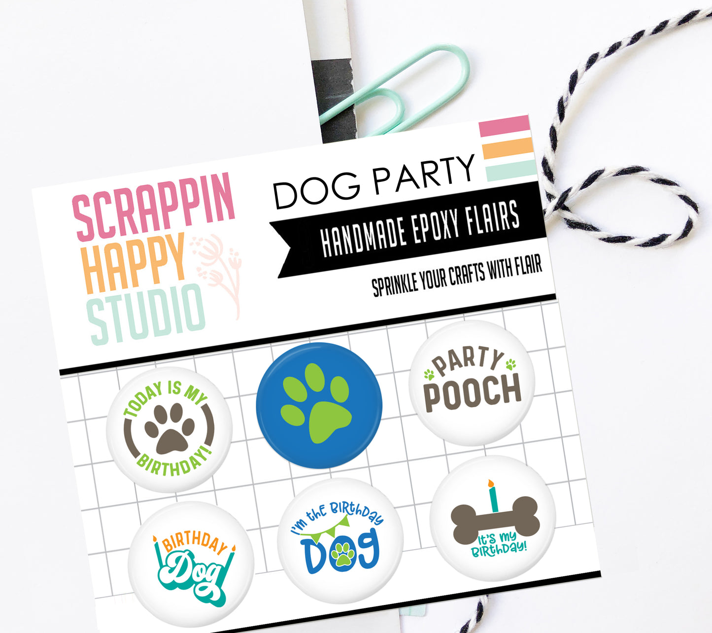 Dog Party Epoxy Flair