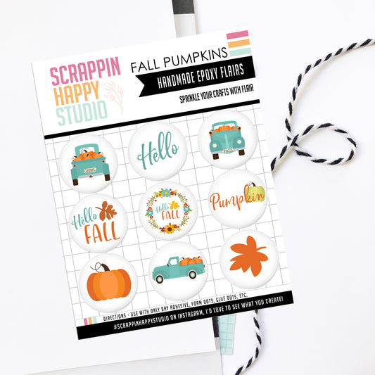 Fall Pumpkin  Epoxy Flair