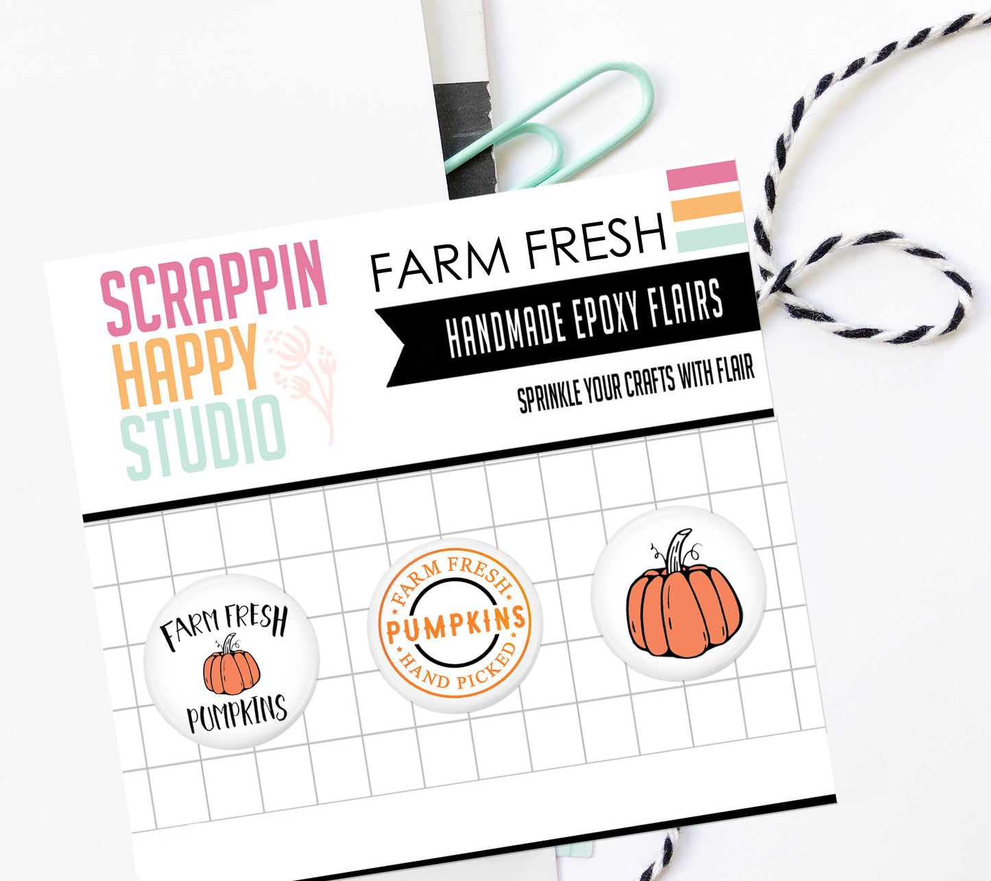 Farm Fresh Pumpkins Epoxy Flair