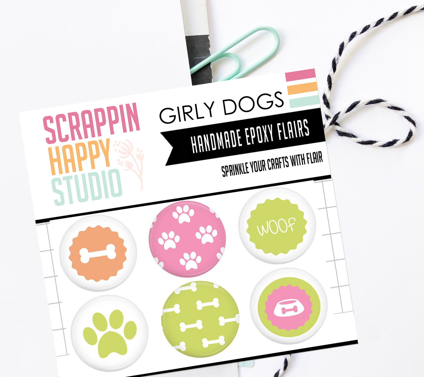 Girly Dogs Epoxy Flair