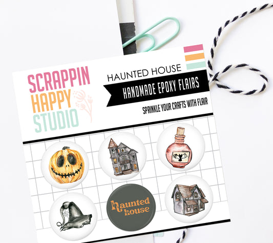 Spooky Haunted House Epoxy Flair
