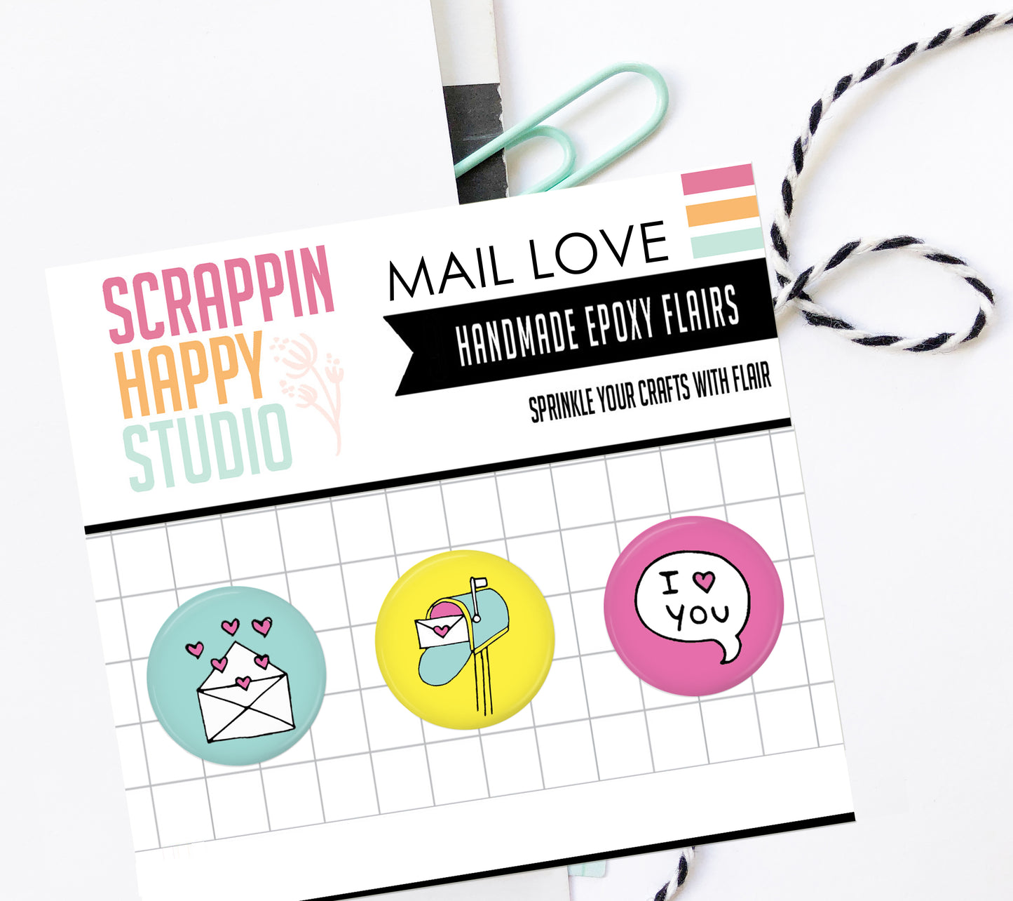 Mail Love Epoxy Flair