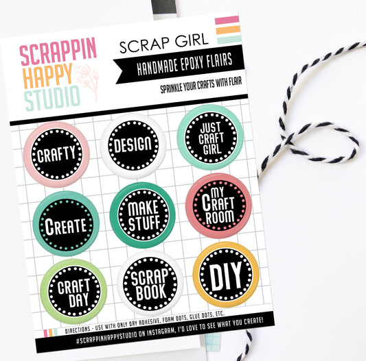 Scrap Girl Epoxy Flair