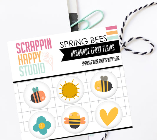 Spring Bees Epoxy Flair