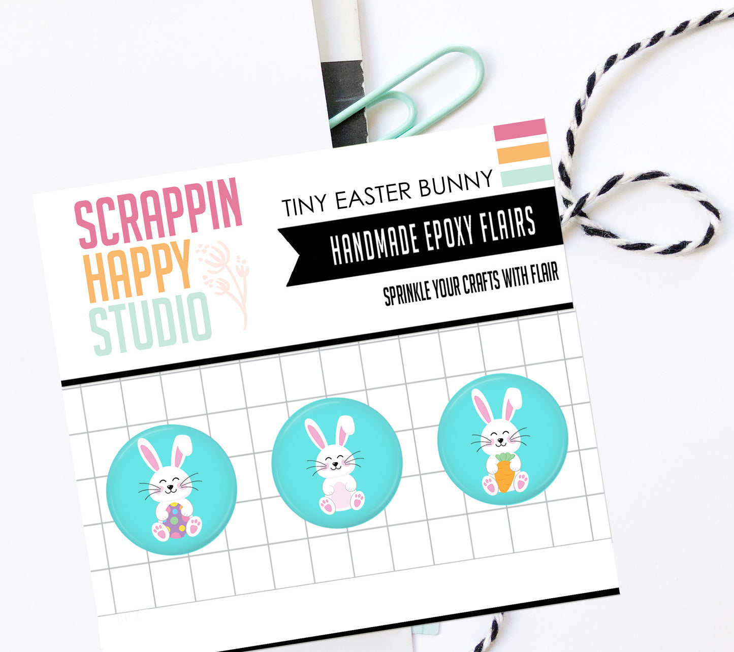 Tiny Easter Bunny Epoxy Flair